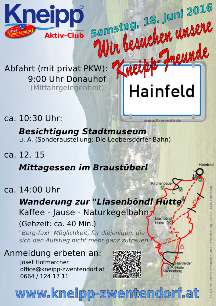 Fahrt nach Hainfeld